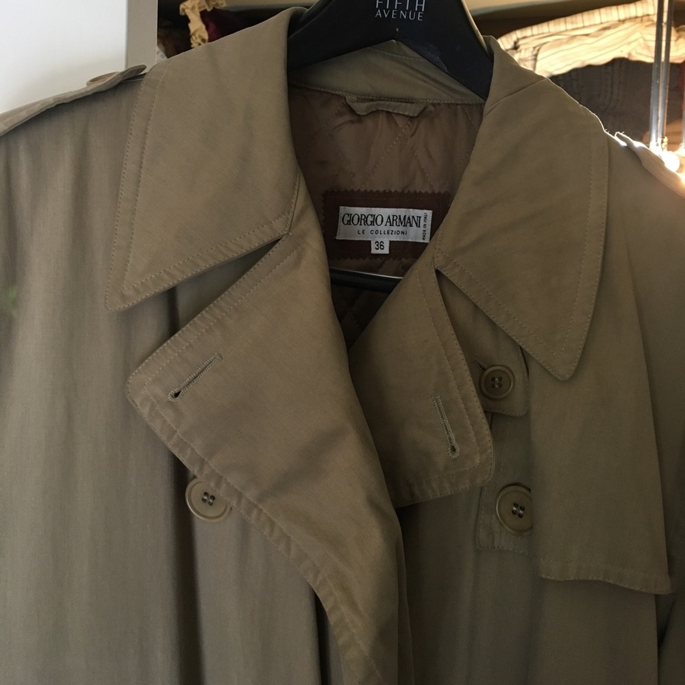 Giorgio Armani Tan Raincoat